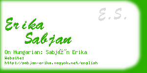 erika sabjan business card